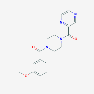 (3-Methoxy-4-methylphenyl)-[4-(pyrazine-2-carbonyl)piperazin-1-yl]methanone