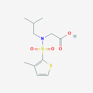 2-[2-Methylpropyl-(3-methylthiophen-2-yl)sulfonylamino]acetic acid