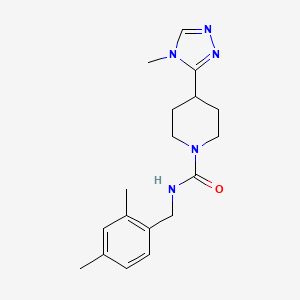 N-[(2,4-dimethylphenyl)methyl]-4-(4-methyl-1,2,4-triazol-3-yl)piperidine-1-carboxamide