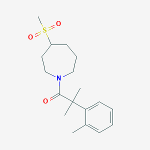 2-Methyl-2-(2-methylphenyl)-1-(4-methylsulfonylazepan-1-yl)propan-1-one