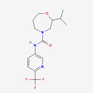 2-propan-2-yl-N-[6-(trifluoromethyl)pyridin-3-yl]-1,4-oxazepane-4-carboxamide