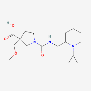 1-[(1-Cyclopropylpiperidin-2-yl)methylcarbamoyl]-3-(methoxymethyl)pyrrolidine-3-carboxylic acid