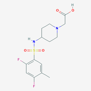 2-[4-[(2,4-Difluoro-5-methylphenyl)sulfonylamino]piperidin-1-yl]acetic acid