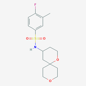 N-(1,9-dioxaspiro[5.5]undecan-4-yl)-4-fluoro-3-methylbenzenesulfonamide