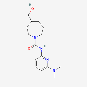 molecular formula C15H24N4O2 B7443504 N-[6-(dimethylamino)pyridin-2-yl]-4-(hydroxymethyl)azepane-1-carboxamide 