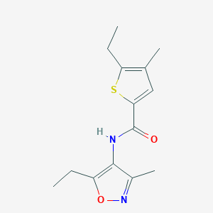 5-ethyl-N-(5-ethyl-3-methyl-1,2-oxazol-4-yl)-4-methylthiophene-2-carboxamide