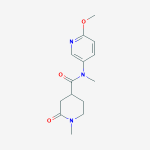 molecular formula C14H19N3O3 B7443540 N-(6-methoxypyridin-3-yl)-N,1-dimethyl-2-oxopiperidine-4-carboxamide 