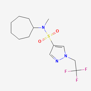 N-cycloheptyl-N-methyl-1-(2,2,2-trifluoroethyl)pyrazole-4-sulfonamide