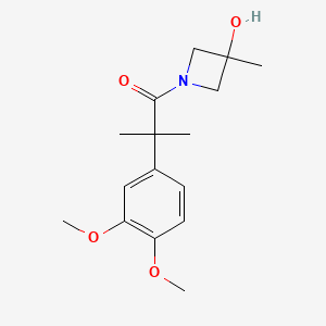 2-(3,4-Dimethoxyphenyl)-1-(3-hydroxy-3-methylazetidin-1-yl)-2-methylpropan-1-one