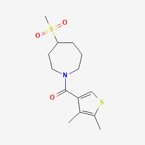 (4,5-Dimethylthiophen-3-yl)-(4-methylsulfonylazepan-1-yl)methanone