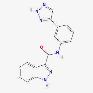 molecular formula C16H12N6O B7443586 N-[3-(2H-triazol-4-yl)phenyl]-1H-indazole-3-carboxamide 