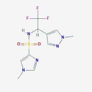 1-methyl-N-[2,2,2-trifluoro-1-(1-methylpyrazol-4-yl)ethyl]imidazole-4-sulfonamide