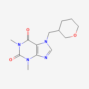 molecular formula C13H18N4O3 B7443593 1,3-Dimethyl-7-(oxan-3-ylmethyl)purine-2,6-dione 