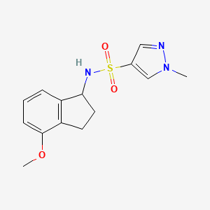 N-(4-methoxy-2,3-dihydro-1H-inden-1-yl)-1-methylpyrazole-4-sulfonamide