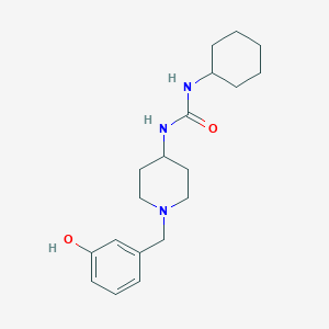 1-Cyclohexyl-3-[1-[(3-hydroxyphenyl)methyl]piperidin-4-yl]urea