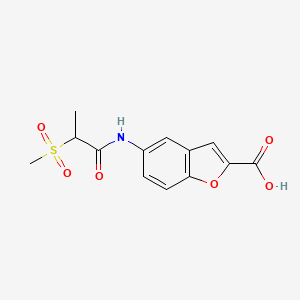 5-(2-Methylsulfonylpropanoylamino)-1-benzofuran-2-carboxylic acid