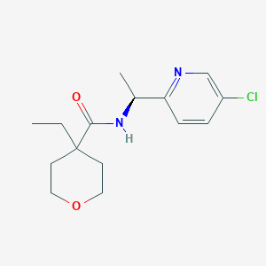 N-[(1S)-1-(5-chloropyridin-2-yl)ethyl]-4-ethyloxane-4-carboxamide