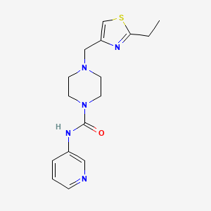 molecular formula C16H21N5OS B7443668 4-[(2-ethyl-1,3-thiazol-4-yl)methyl]-N-pyridin-3-ylpiperazine-1-carboxamide 