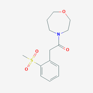 2-(2-Methylsulfonylphenyl)-1-(1,4-oxazepan-4-yl)ethanone