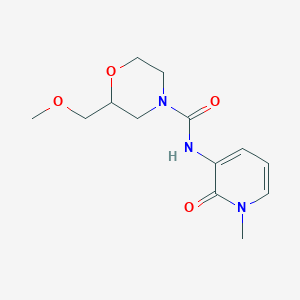 molecular formula C13H19N3O4 B7443685 2-(methoxymethyl)-N-(1-methyl-2-oxopyridin-3-yl)morpholine-4-carboxamide 