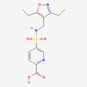 5-[(3,5-Diethyl-1,2-oxazol-4-yl)methylsulfamoyl]pyridine-2-carboxylic acid