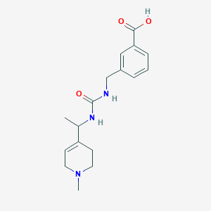 3-[[1-(1-methyl-3,6-dihydro-2H-pyridin-4-yl)ethylcarbamoylamino]methyl]benzoic acid