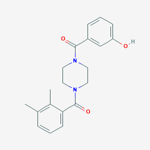 molecular formula C20H22N2O3 B7443738 [4-(2,3-Dimethylbenzoyl)piperazin-1-yl]-(3-hydroxyphenyl)methanone 