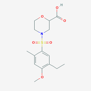 4-(5-Ethyl-4-methoxy-2-methylphenyl)sulfonylmorpholine-2-carboxylic acid