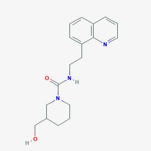 3-(hydroxymethyl)-N-(2-quinolin-8-ylethyl)piperidine-1-carboxamide