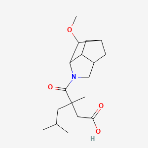 3-(2-Methoxy-4-azatricyclo[4.2.1.03,7]nonane-4-carbonyl)-3,5-dimethylhexanoic acid