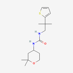 1-(2,2-Dimethyloxan-4-yl)-3-(2-methyl-2-thiophen-2-ylpropyl)urea