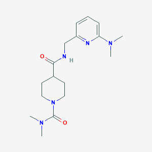 4-N-[[6-(dimethylamino)pyridin-2-yl]methyl]-1-N,1-N-dimethylpiperidine-1,4-dicarboxamide