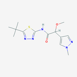 N-(5-tert-butyl-1,3,4-thiadiazol-2-yl)-2-methoxy-2-(1-methylpyrazol-4-yl)acetamide