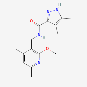 N-[(2-methoxy-4,6-dimethylpyridin-3-yl)methyl]-4,5-dimethyl-1H-pyrazole-3-carboxamide