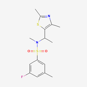 N-[1-(2,4-dimethyl-1,3-thiazol-5-yl)ethyl]-3-fluoro-N,5-dimethylbenzenesulfonamide