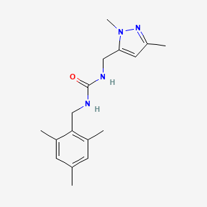 1-[(2,5-Dimethylpyrazol-3-yl)methyl]-3-[(2,4,6-trimethylphenyl)methyl]urea