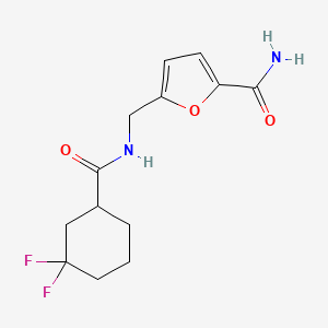 molecular formula C13H16F2N2O3 B7443867 5-[[(3,3-Difluorocyclohexanecarbonyl)amino]methyl]furan-2-carboxamide 