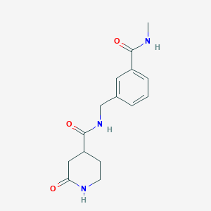 N-[[3-(methylcarbamoyl)phenyl]methyl]-2-oxopiperidine-4-carboxamide