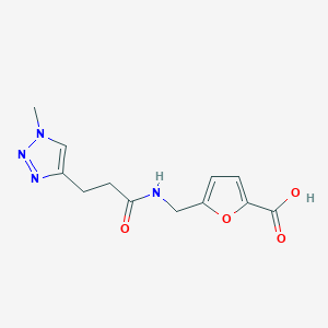 molecular formula C12H14N4O4 B7443874 5-[[3-(1-Methyltriazol-4-yl)propanoylamino]methyl]furan-2-carboxylic acid 