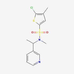 5-chloro-N,4-dimethyl-N-(1-pyridin-3-ylethyl)thiophene-2-sulfonamide