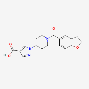 1-[1-(2,3-Dihydro-1-benzofuran-5-carbonyl)piperidin-4-yl]pyrazole-4-carboxylic acid