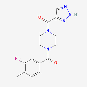 (3-fluoro-4-methylphenyl)-[4-(2H-triazole-4-carbonyl)piperazin-1-yl]methanone