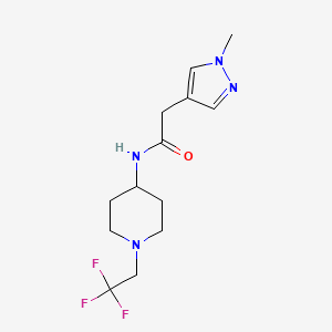 2-(1-methylpyrazol-4-yl)-N-[1-(2,2,2-trifluoroethyl)piperidin-4-yl]acetamide