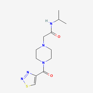 N-propan-2-yl-2-[4-(thiadiazole-4-carbonyl)piperazin-1-yl]acetamide