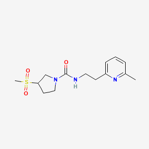 N-[2-(6-methylpyridin-2-yl)ethyl]-3-methylsulfonylpyrrolidine-1-carboxamide