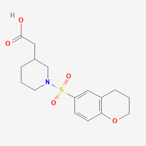 2-[1-(3,4-dihydro-2H-chromen-6-ylsulfonyl)piperidin-3-yl]acetic acid