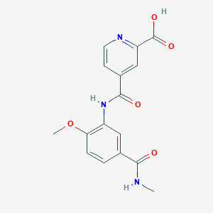 4-[[2-Methoxy-5-(methylcarbamoyl)phenyl]carbamoyl]pyridine-2-carboxylic acid