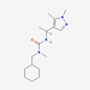 1-(Cyclohexylmethyl)-3-[1-(1,5-dimethylpyrazol-4-yl)ethyl]-1-methylurea