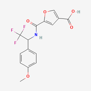 5-[[2,2,2-Trifluoro-1-(4-methoxyphenyl)ethyl]carbamoyl]furan-3-carboxylic acid