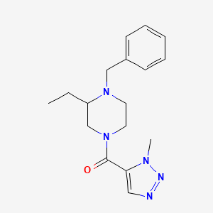 molecular formula C17H23N5O B7444031 (4-Benzyl-3-ethylpiperazin-1-yl)-(3-methyltriazol-4-yl)methanone 